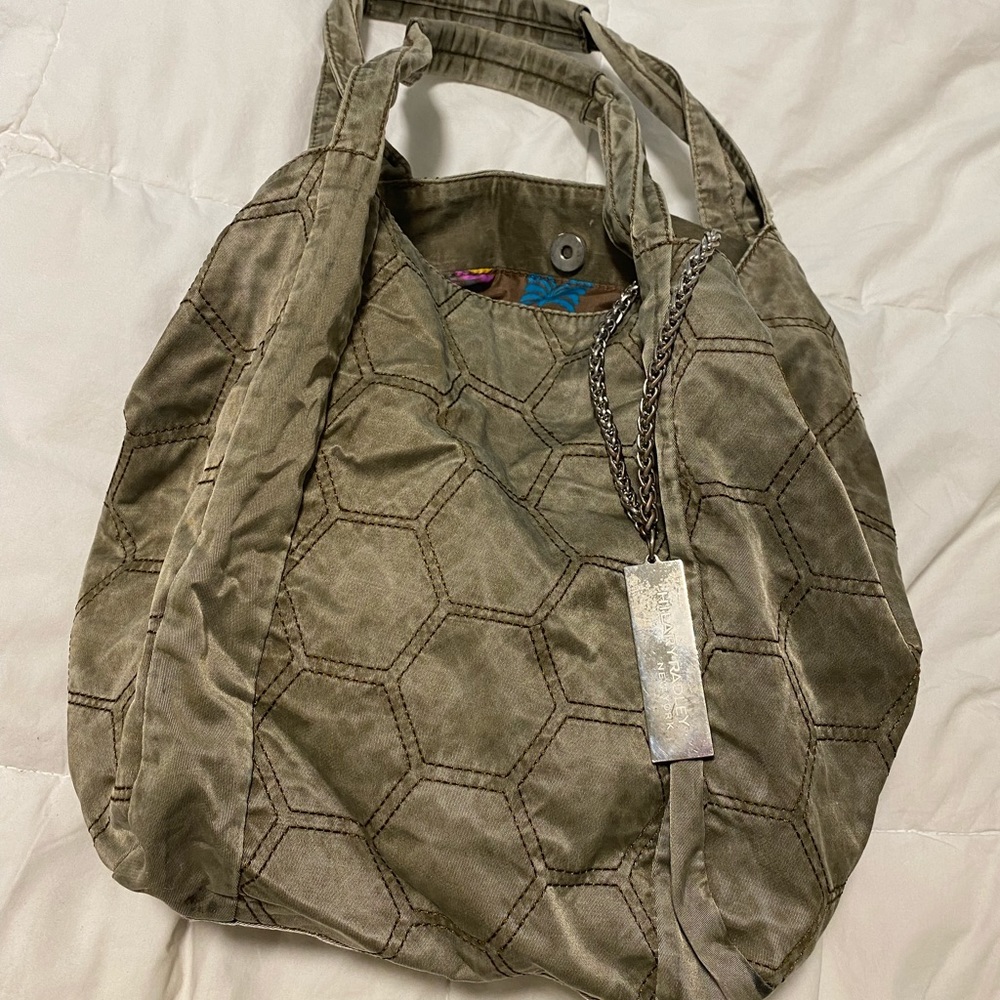 Hilary Radley khaki shoulder bag